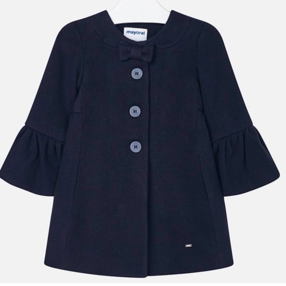 Mayoral Girls Coat, Navy | Size 2